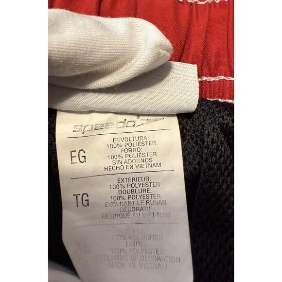 Speedo Marina Volley Short Swim Beach XL SWIM Black White Red 87-27 - Picture 14 of 15